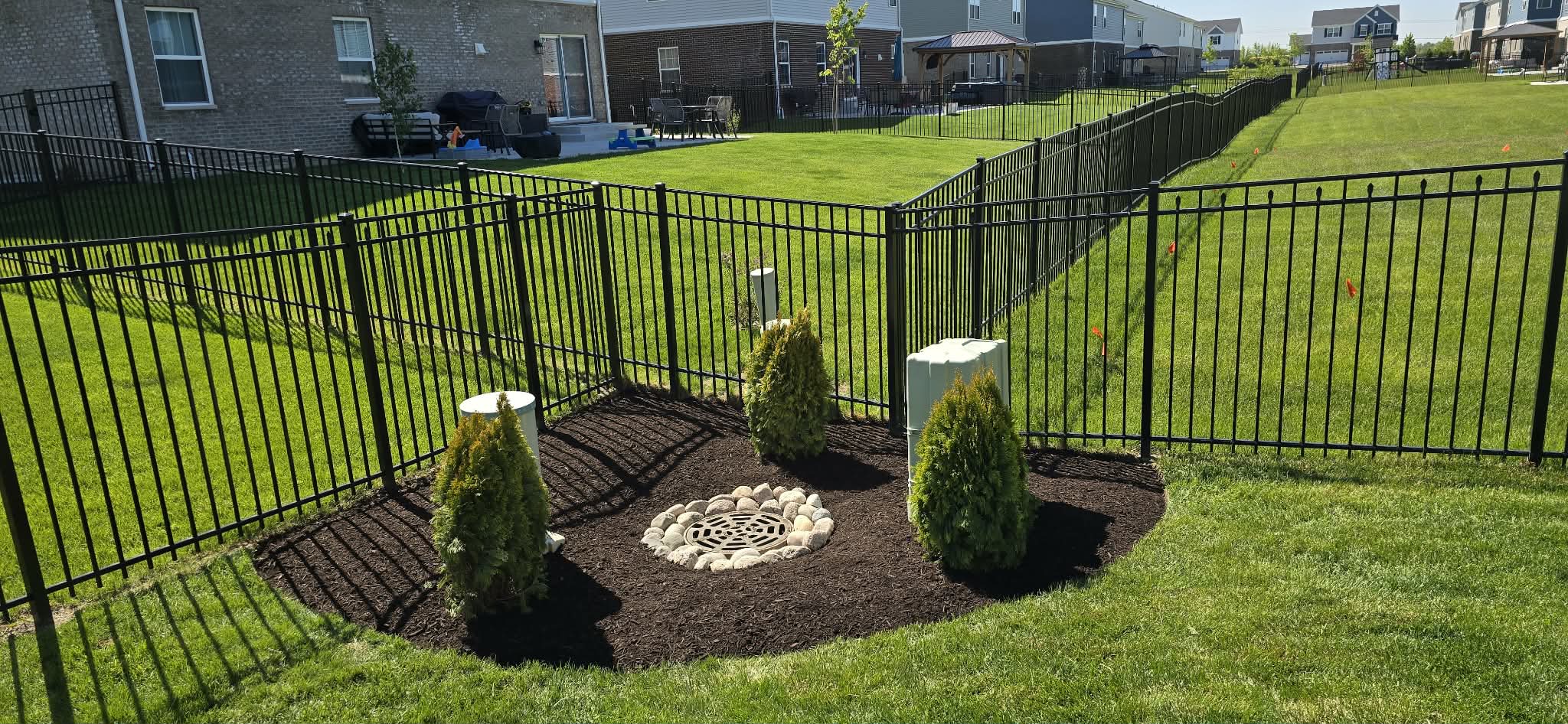 French drain installed by Green Magic Lawn Care