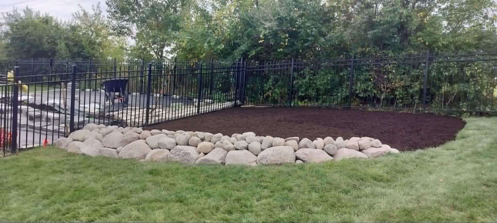 Yard corner cleaned