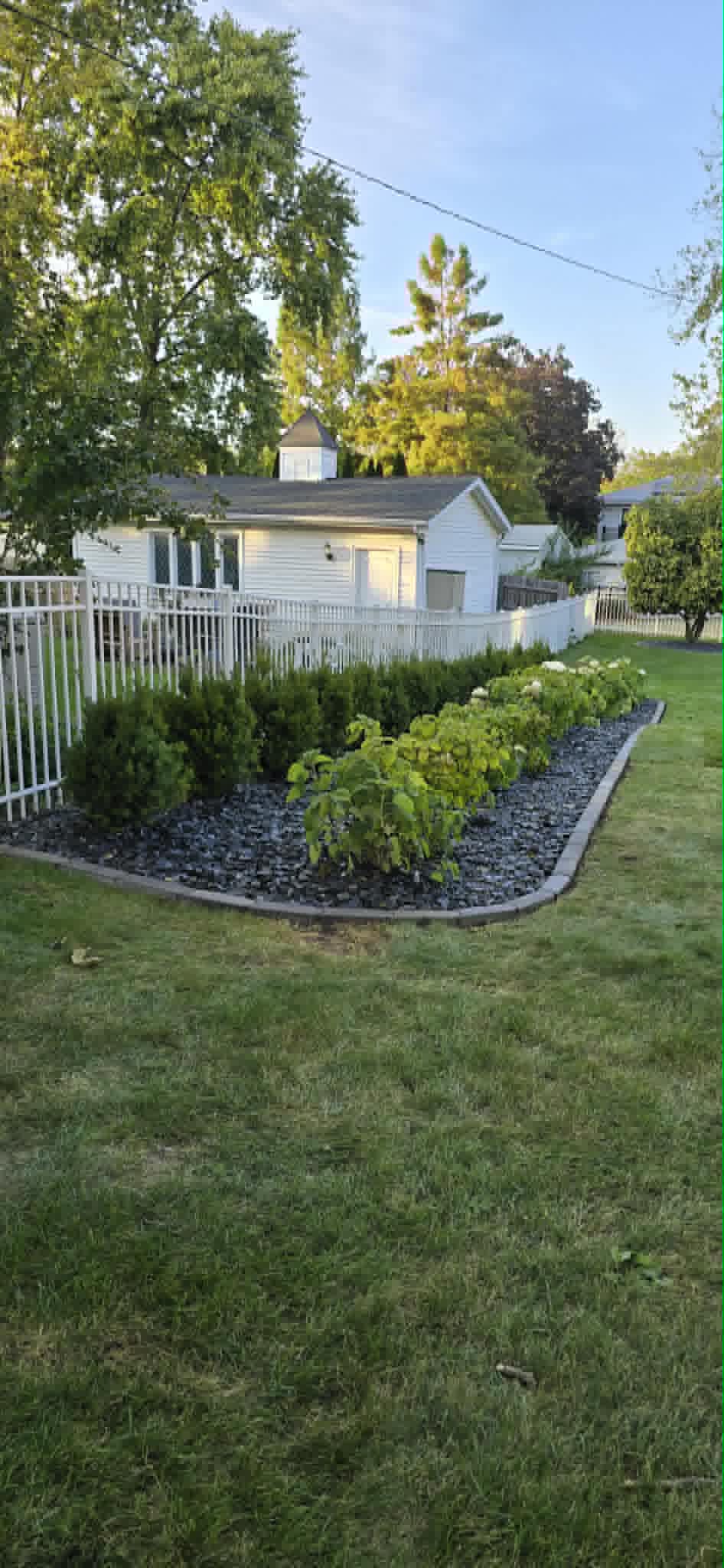 White fence line, alternate angle