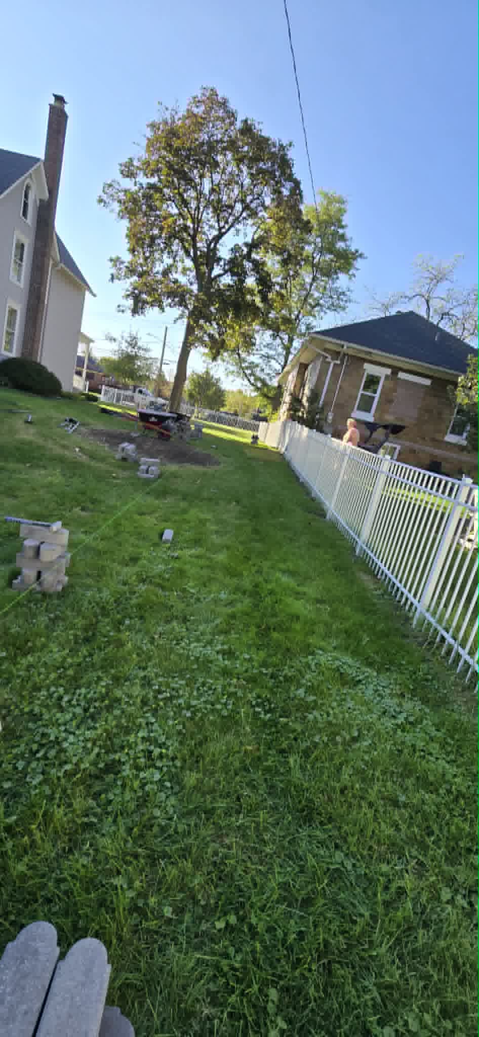 White fence line before reset